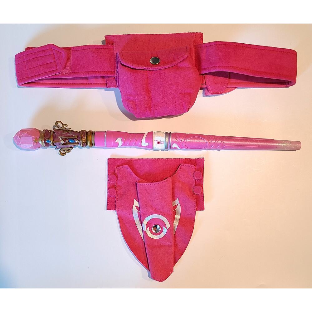 Great Wolf Lodge MagiQuest Sparkle Pink Wand Pink Gem Topper Belt Holster 2011